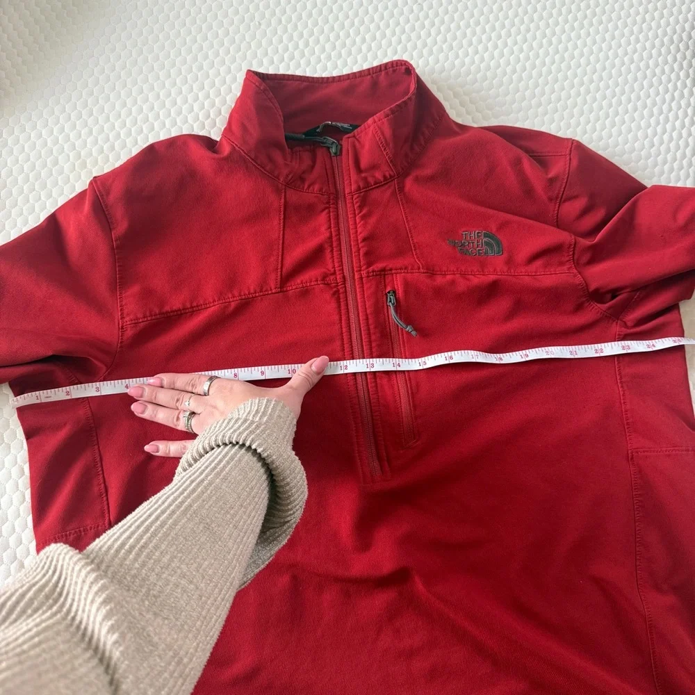 The North Face red quarter zip pullover jacket size XL outdoor casual